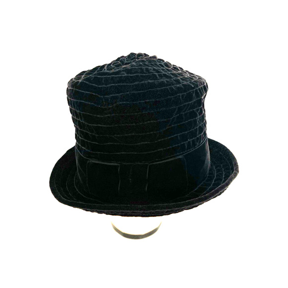 JACQUES LE CORRE PARIS BLACK VELVET HAT SIZE M, NEW WITH TAGS, MADE IN FRANCE main image 8